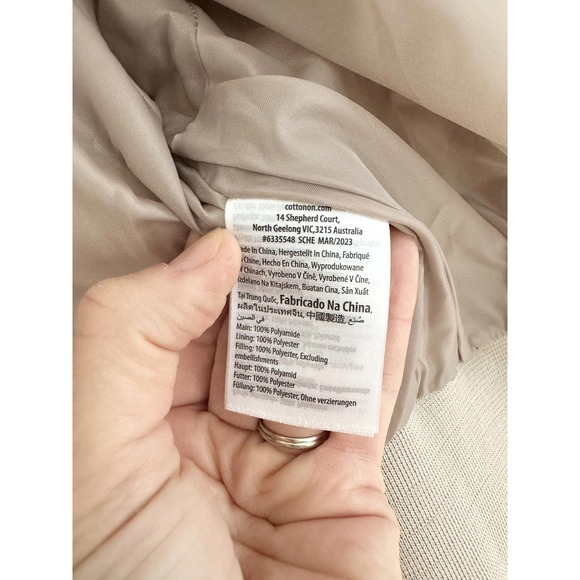 Cotton On The Recycled Cropped Mother Puffer 2.0 White Pepper Jacket M - Picture 8 of 11